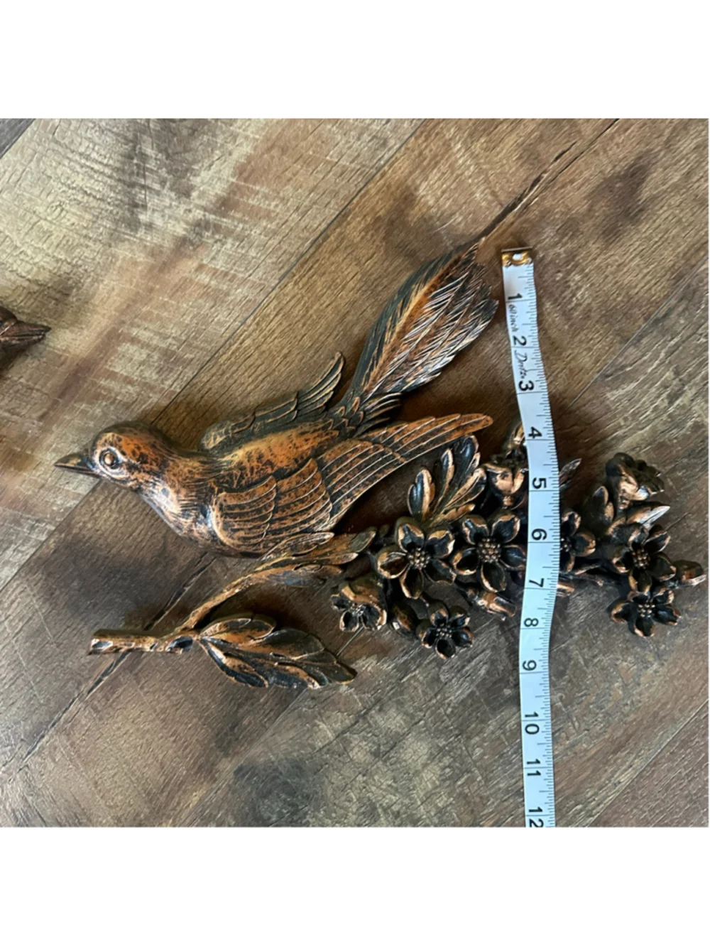 Vintage 1970s Coppercraft Guild Bird Wall Plaques Set of 2 Floral MCM Decor F26